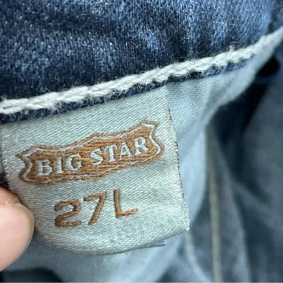 Big Star Womens Size 27L Raw hem distressed LIV Boot jeans 2225 - Picture 12 of 13